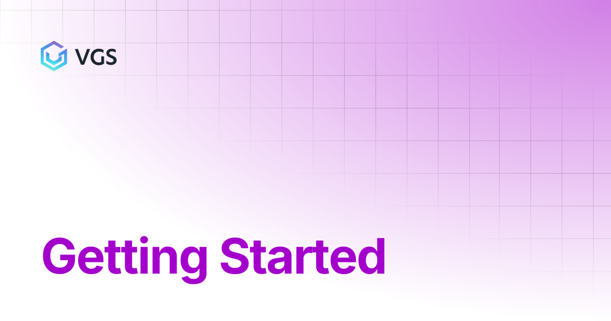Getting Started | Secure Data Vault | VGS Docs